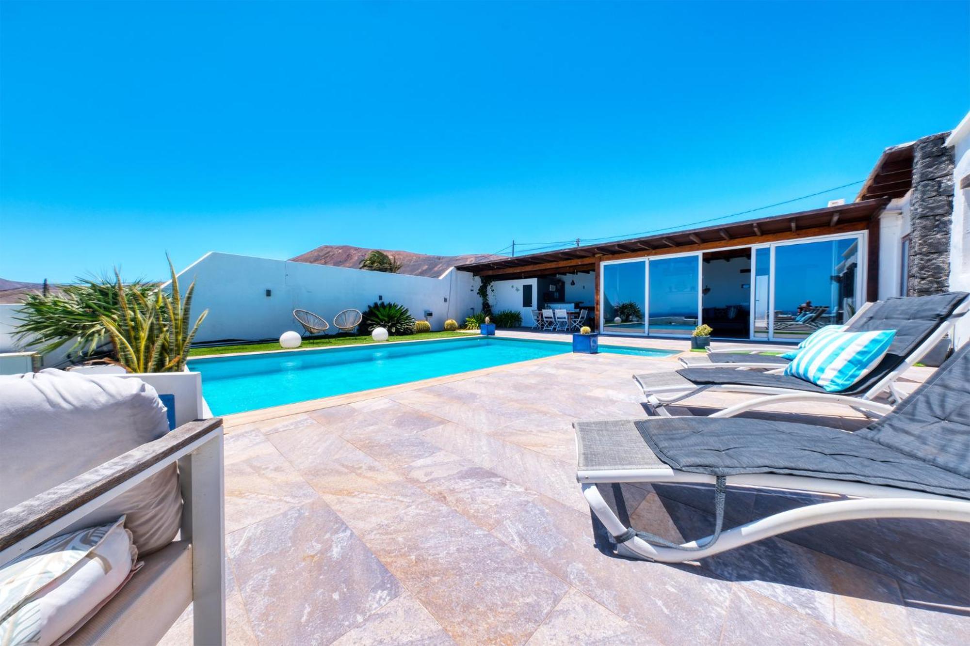 Villa Macher Piscina Y Bar Piscina Tías Exterior foto