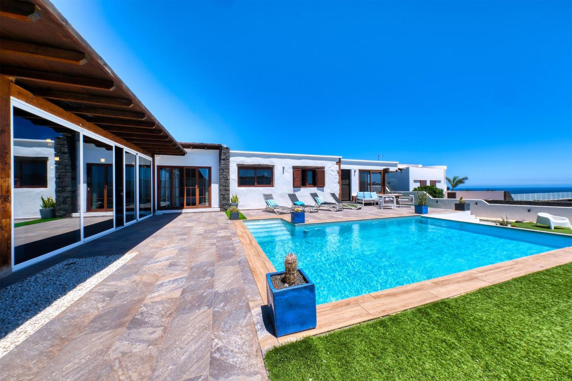 Villa Macher Piscina Y Bar Piscina Tías Exterior foto